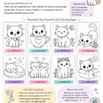 15 Cute Cat Coloring Pages for Kids: Free Printable PDF Download