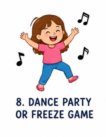Dance party coloring activity for kids
