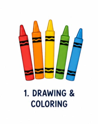Drawing and coloring activity for kids