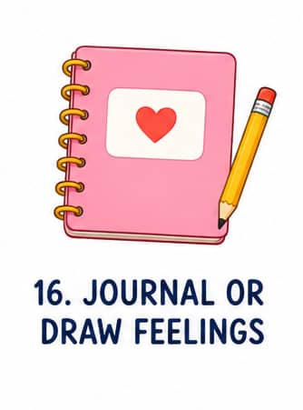 Journaling or drawing feelings