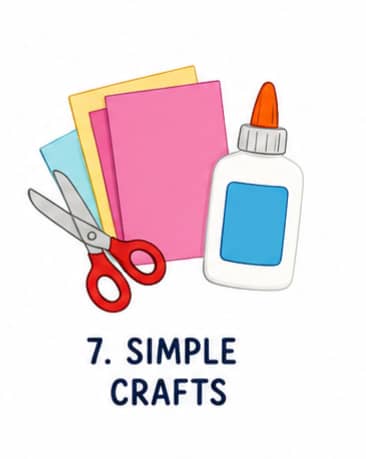Simple craft coloring activity for kids
