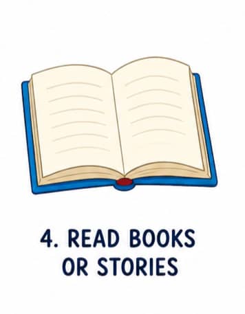 Reading books coloring activity for kids