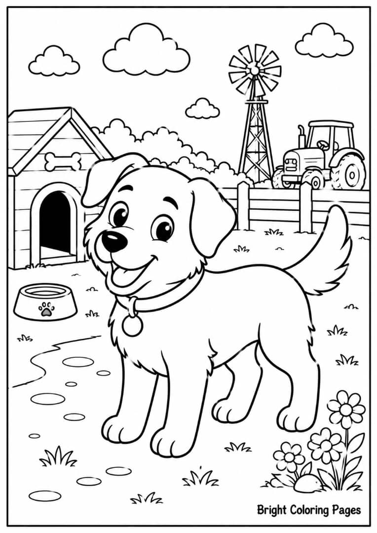 Farm Dog – A loyal dog guarding the farm.