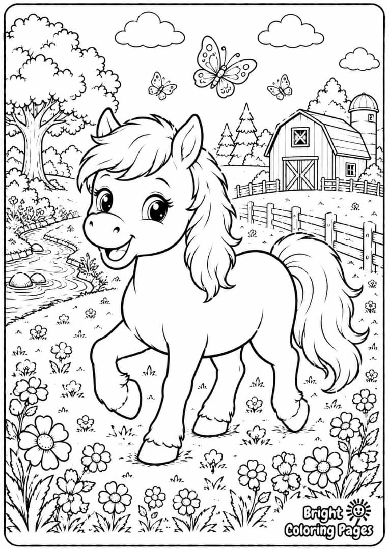Pony with a Smile - A small, cheerful pony that is especially fun for younger children.