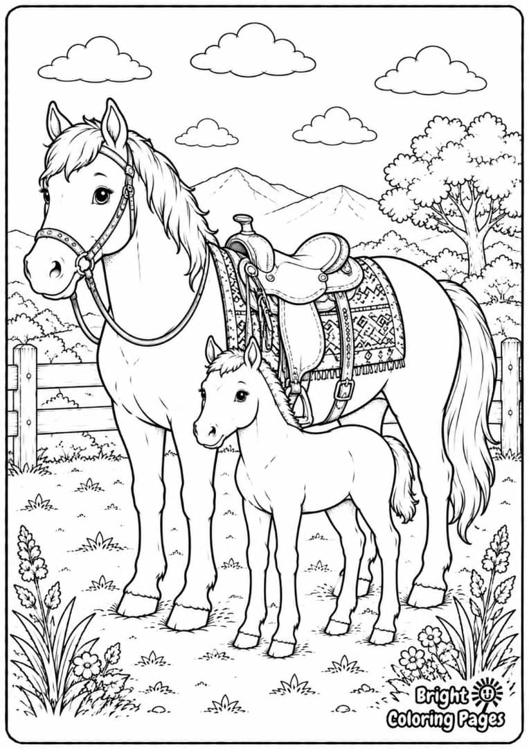 Horse with a Saddle Blanket