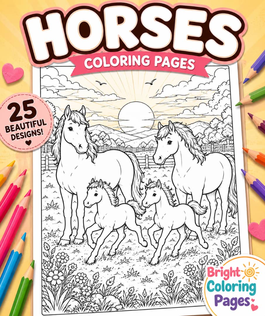 25 Free Printable Horse Coloring Pages For Kids