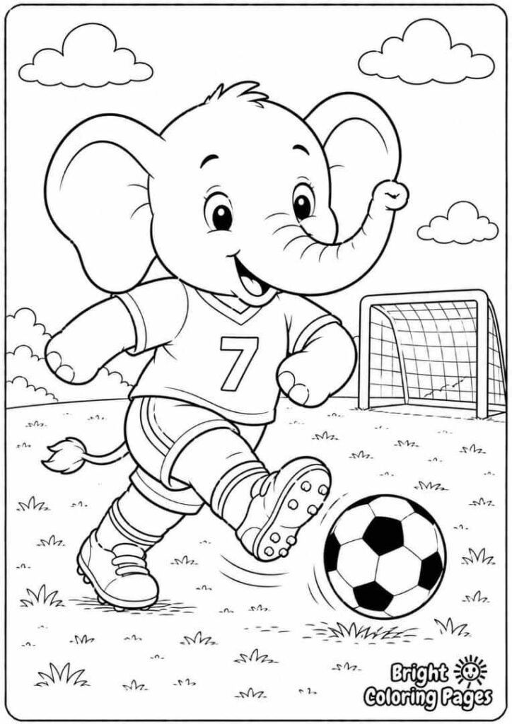 Elephant Playing Soccer