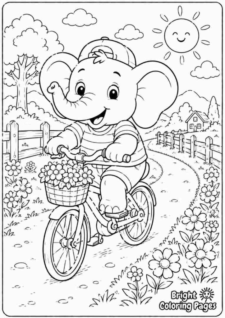 Elephant Riding a Bicycle