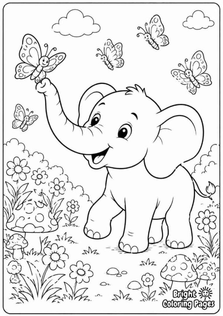 Elephant and Butterfly Friends