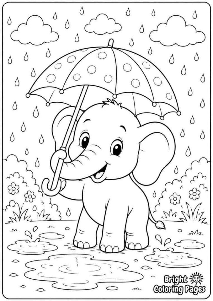 Elephant with Umbrella