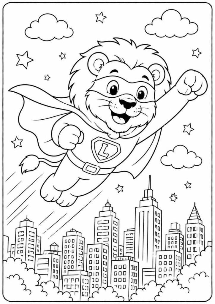 Superhero Lion