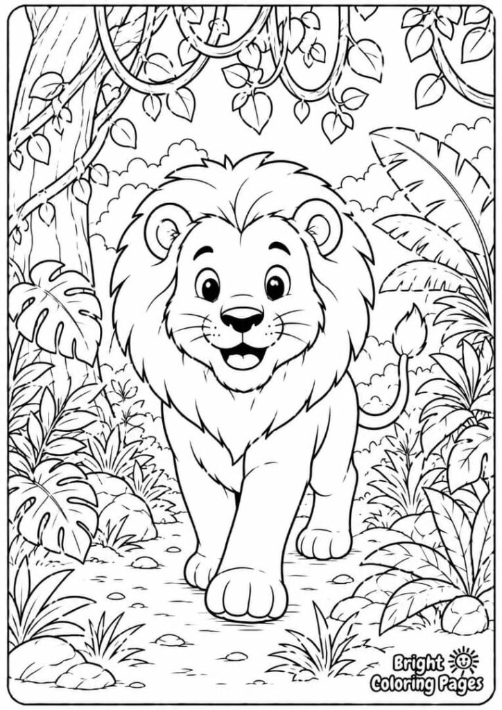 Lion in the Jungle