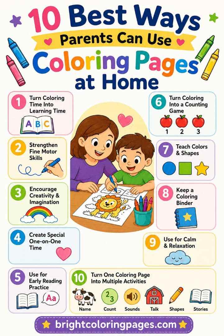 10 Best Ways Parents Can Use Coloring Pages at Home