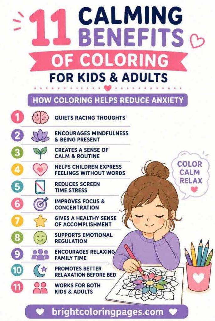 How Coloring Helps Reduce Anxiety in Kids and Adults: 11 Calming Benefits You Should Know