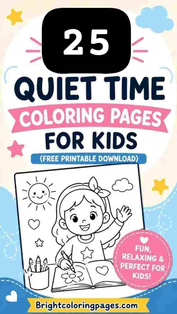 25 Quiet Time Coloring Pages For Kids (Free Printable Download)