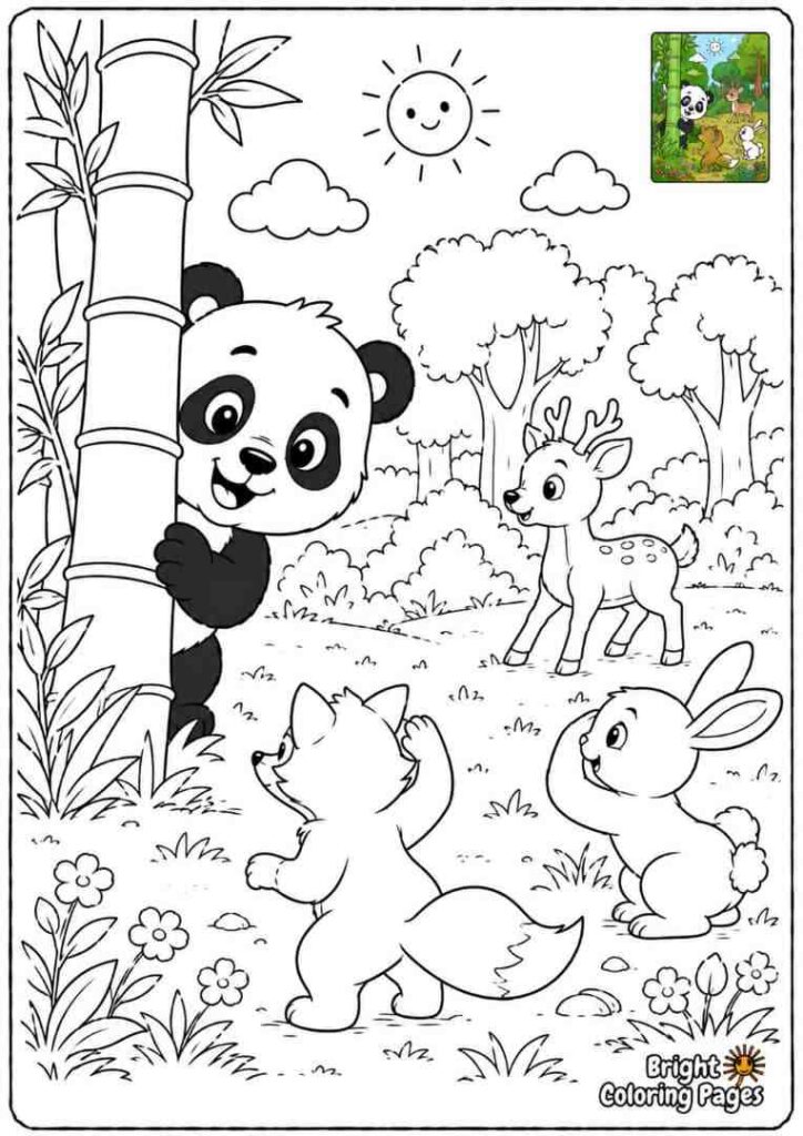 Panda Playing Hide-and-Seek