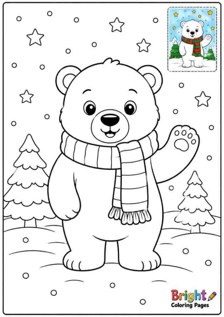 Polar Bear in a Scarf