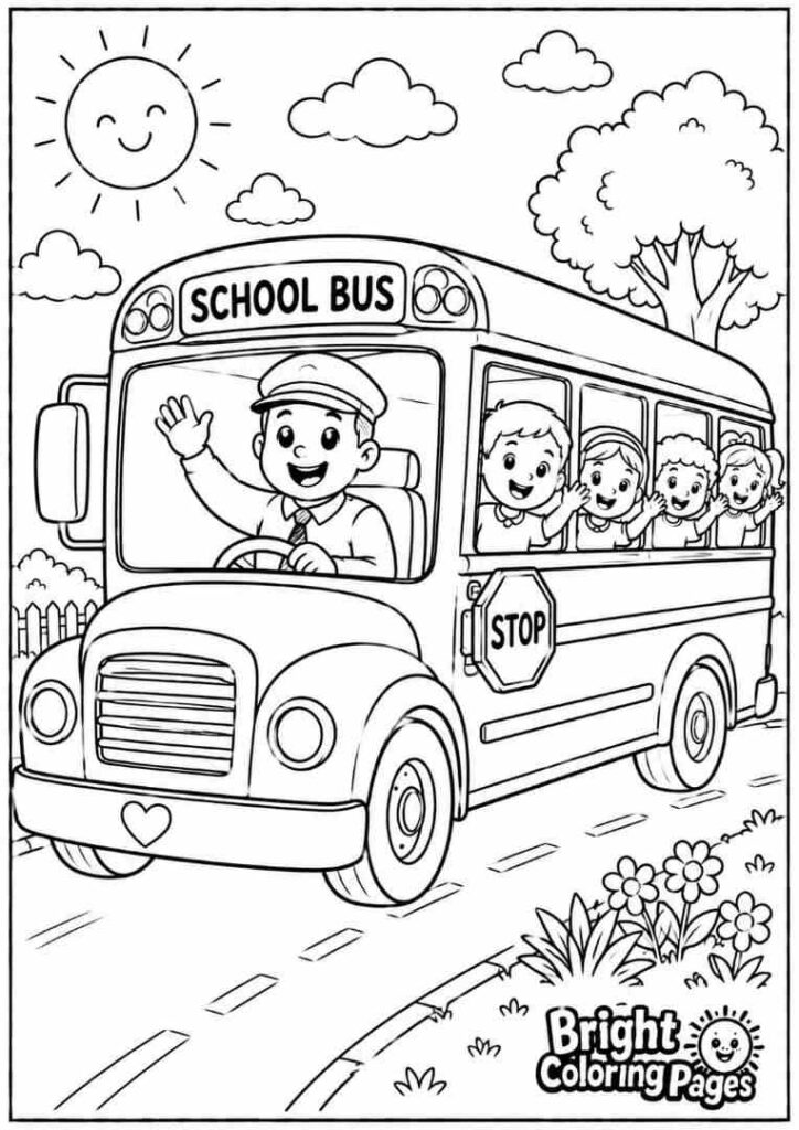 Learning Desk coloring page