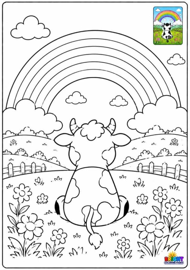 Cow Looking at a Rainbow