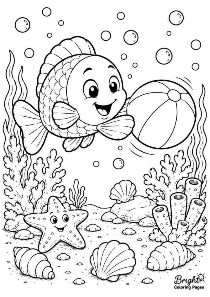 Fish Playing with a Beach Ball