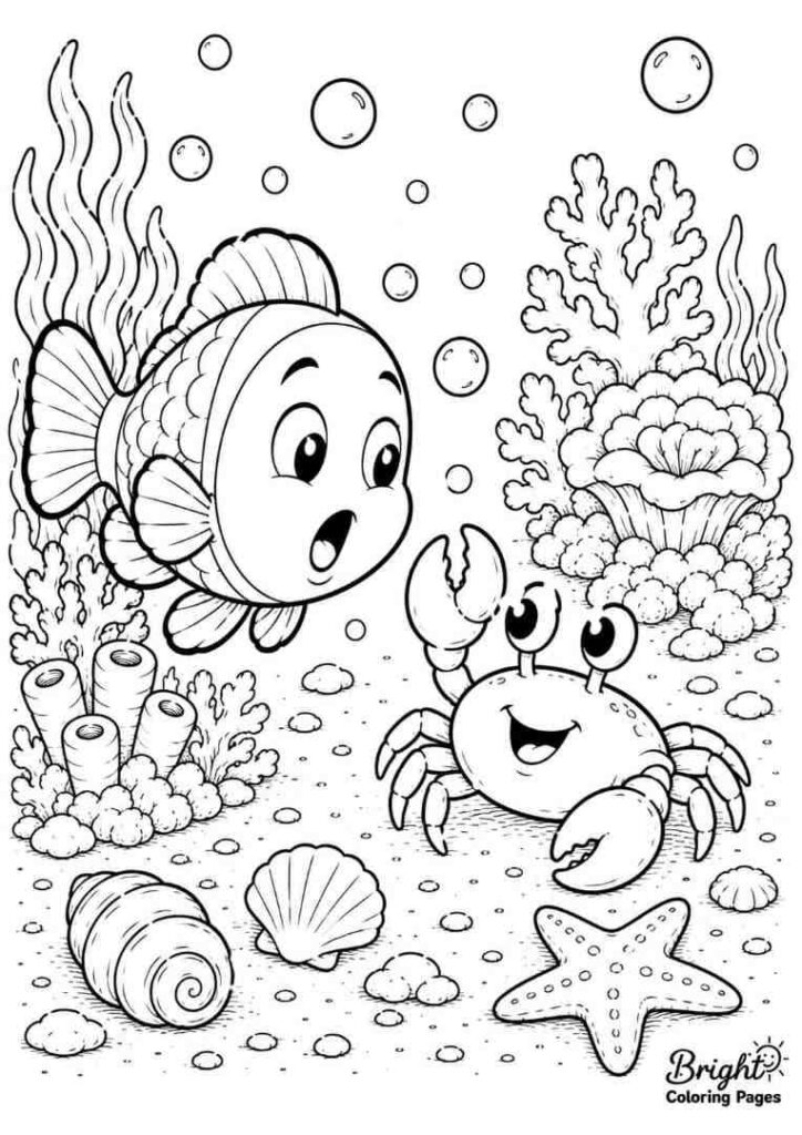 Funny Fish and Crab