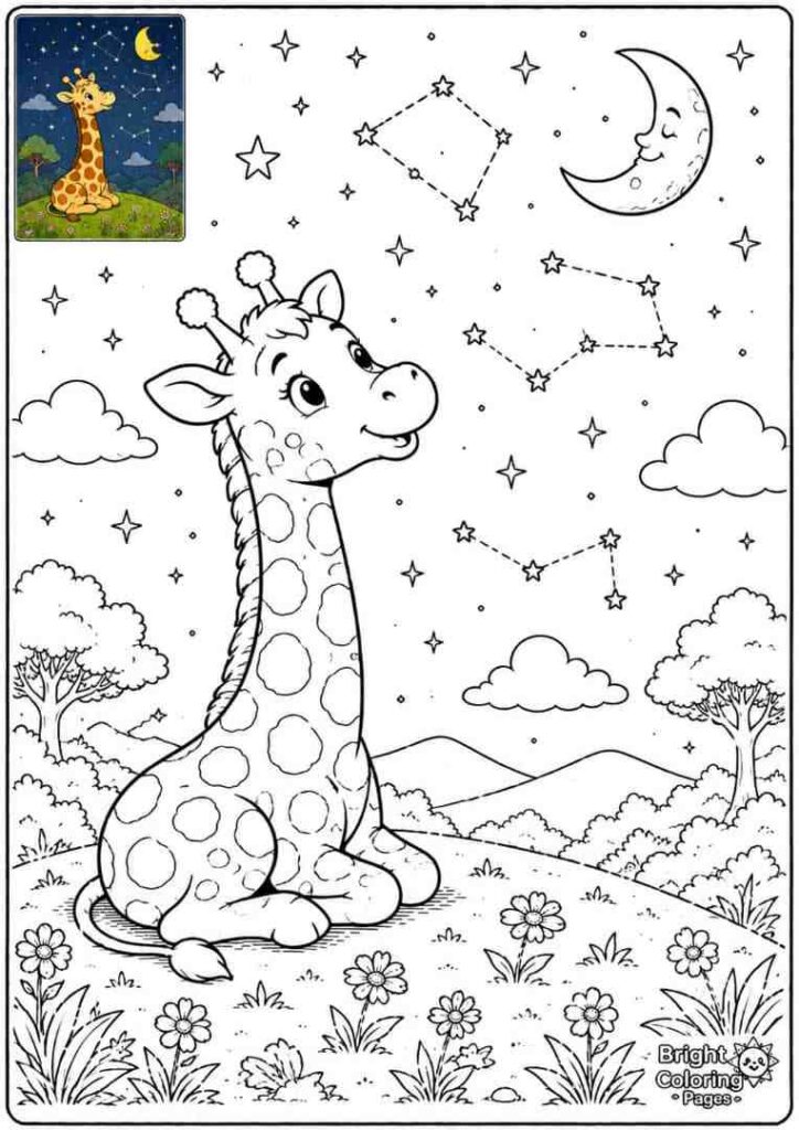 Giraffe Stargazing