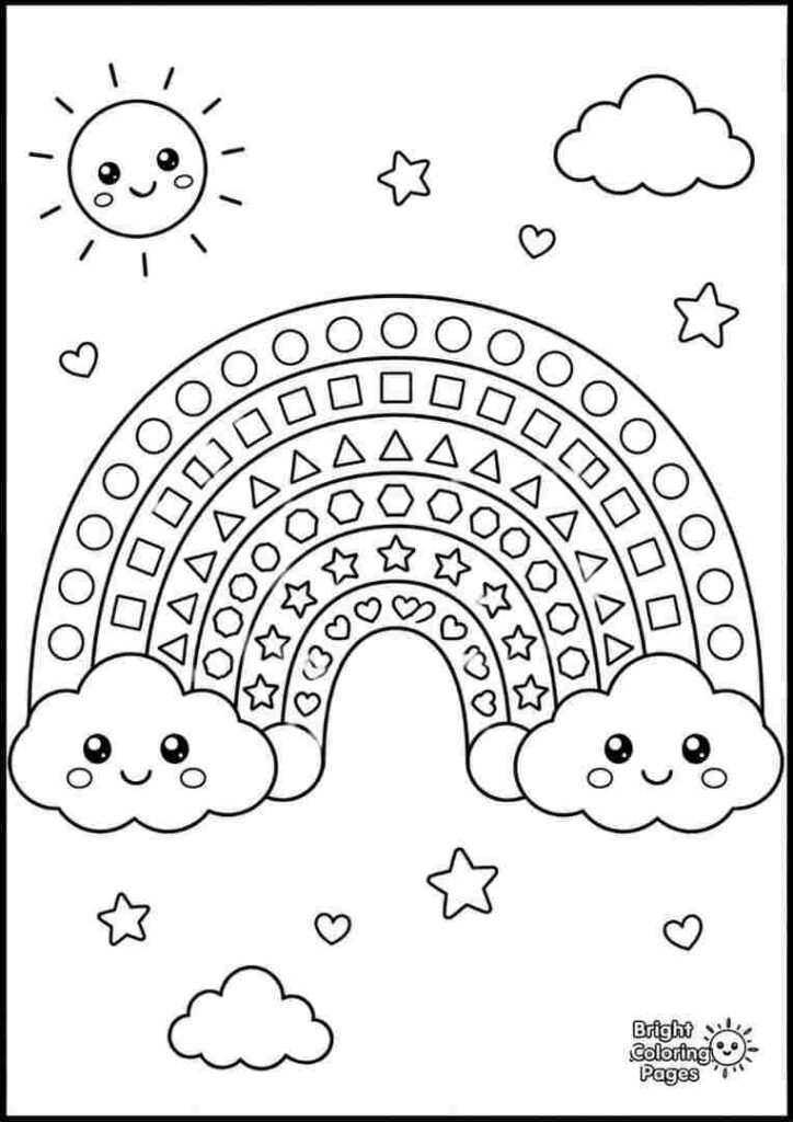 Shape Rainbow coloring page