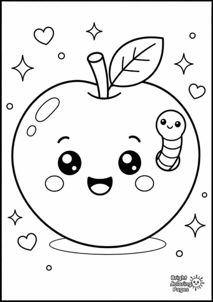 Apple Circle coloring page