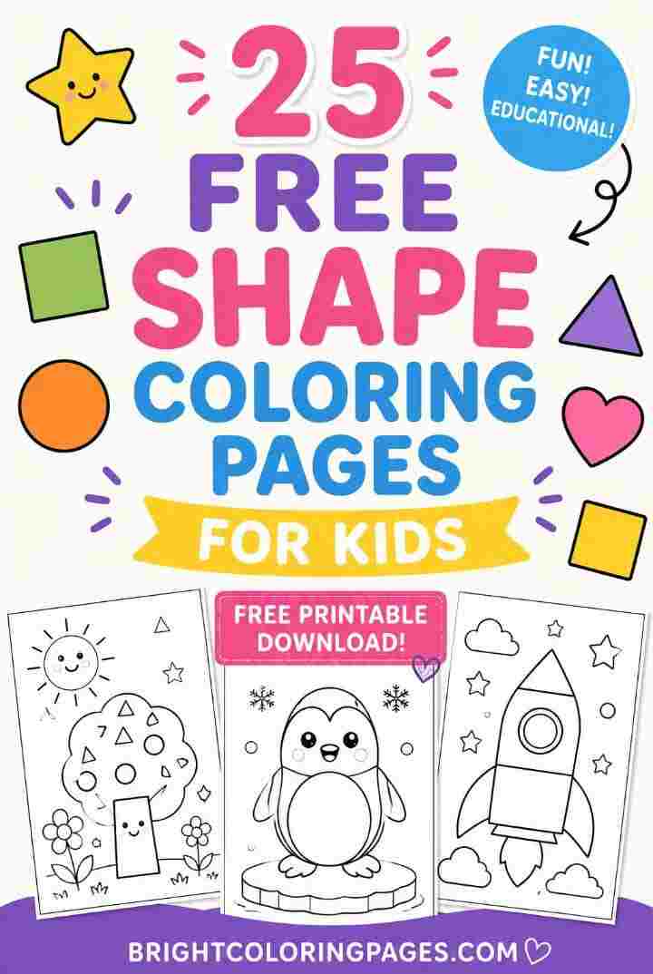 25 Free Shape Coloring Pages for Kids (Free Printable Download)