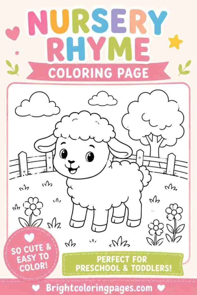 25 Nursery Rhymes Coloring Pages for Kids: Free Printable Download