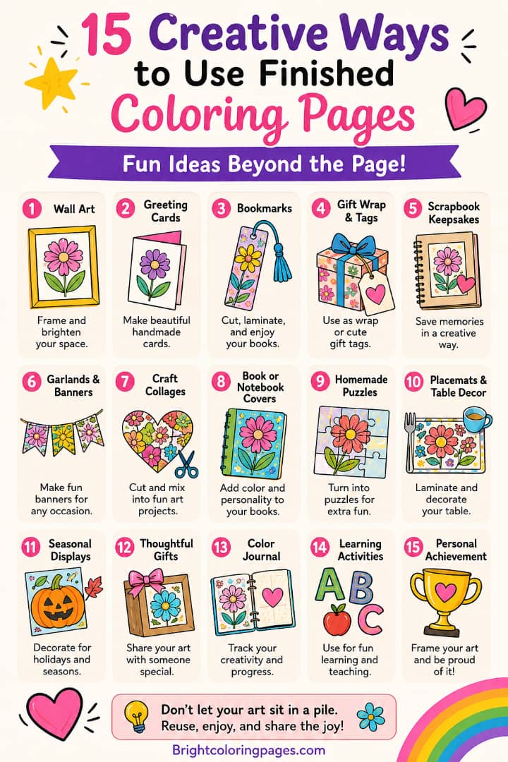 Creative Ways to Use Finished Coloring Pages: 15 Fun Ideas Beyond the Page