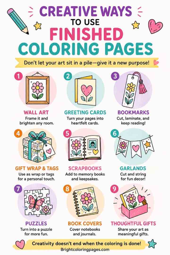 Creative Ways to Use Finished Coloring Pages: 15 Fun Ideas Beyond the Page
