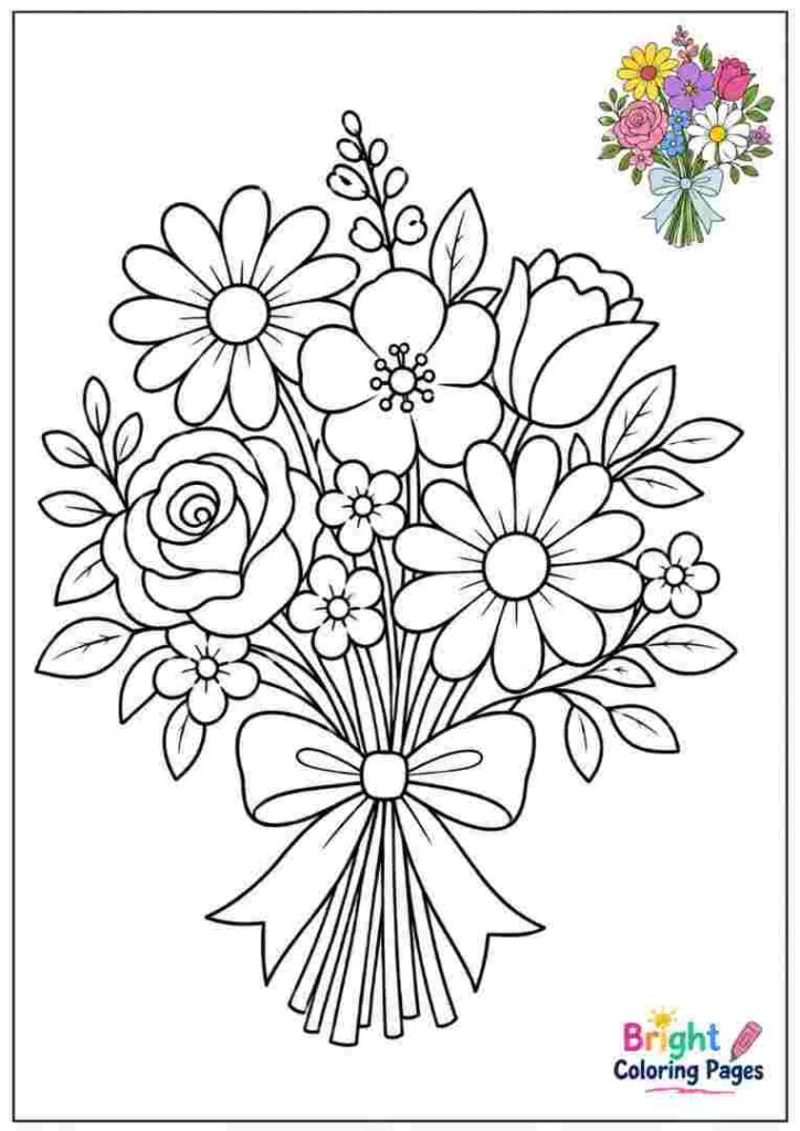 Garden Bouquet Coloring Page