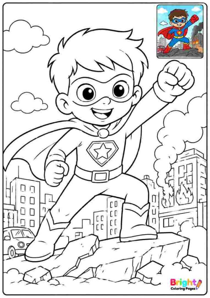 Kid Superhero Saving the Day