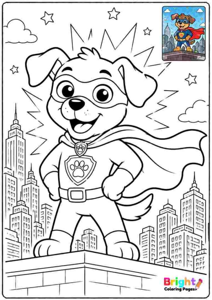 Animal Superhero coloring page 