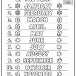 Months of the Year Coloring Pages for Kids