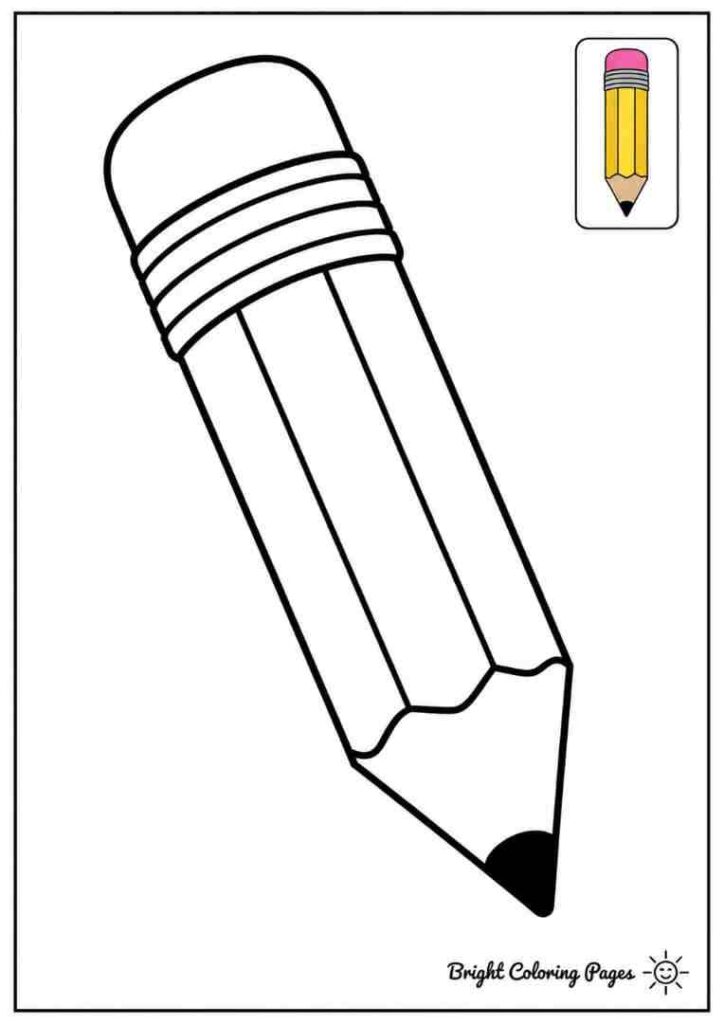 Pencil Coloring Page for kids