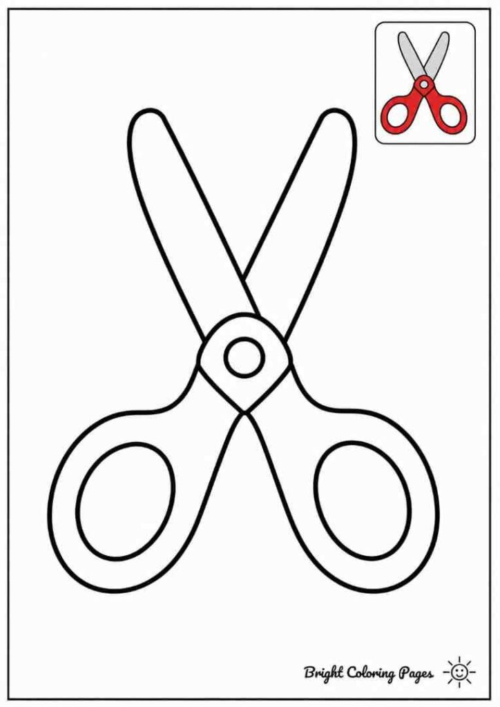 Scissors Coloring Page