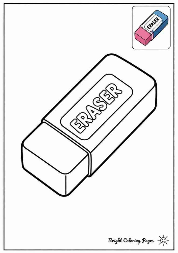 Eraser Coloring Page