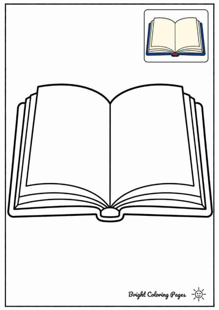 Book Coloring Page