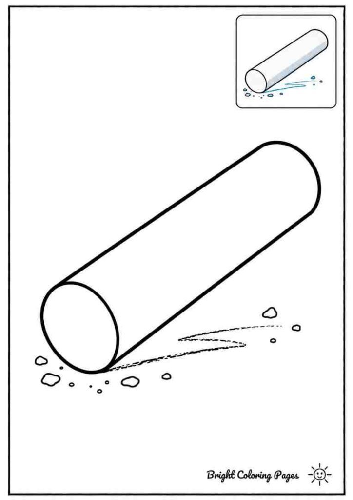 Chalk Coloring Page