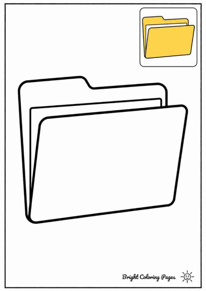 Folder Coloring Page
