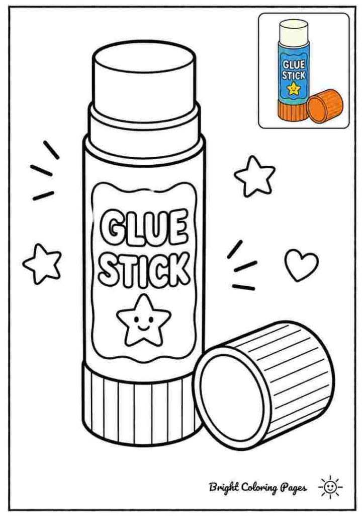 Glue Stick Coloring Page