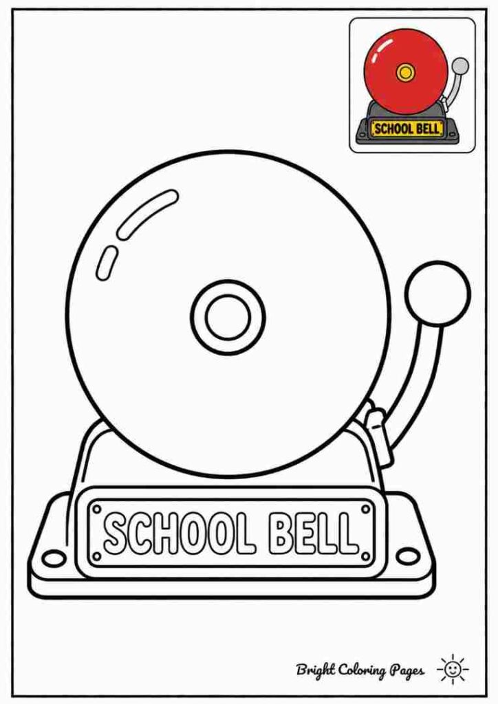 School Bell Coloring Page