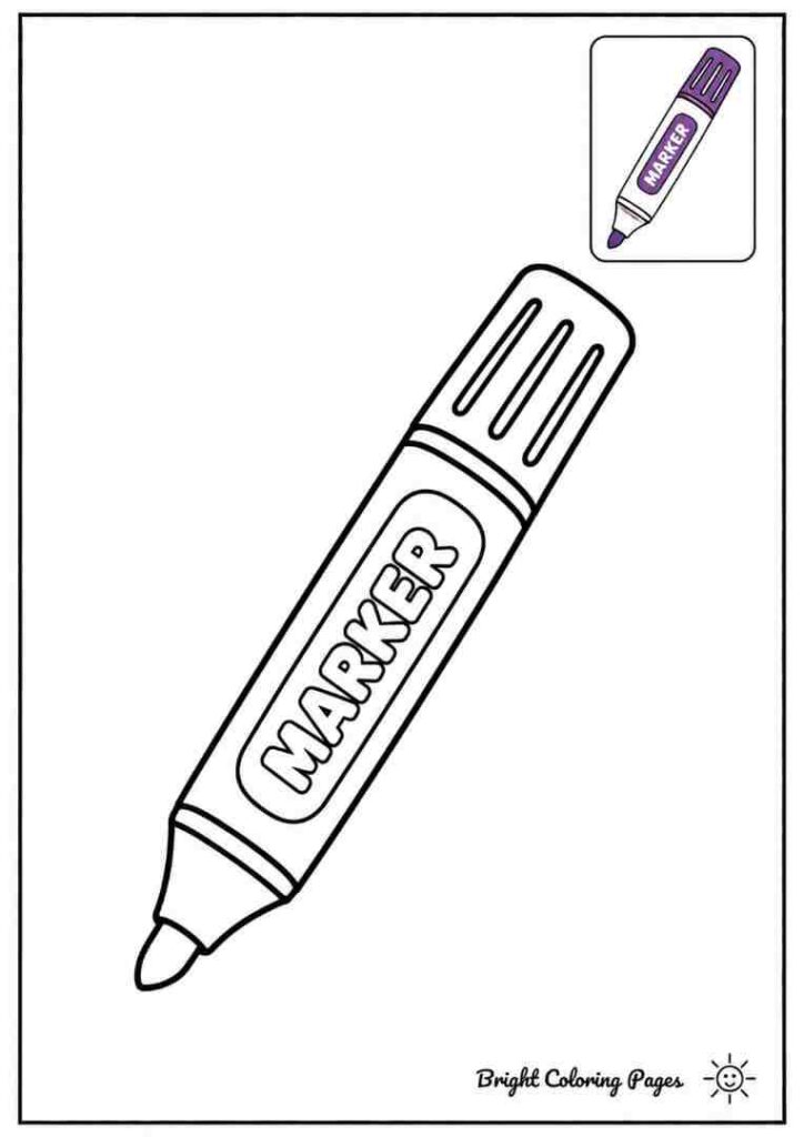 Marker Coloring Page