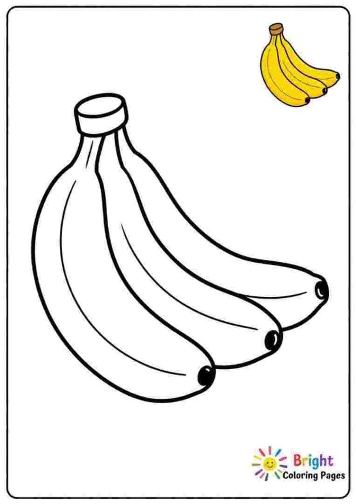 Banana Coloring Page