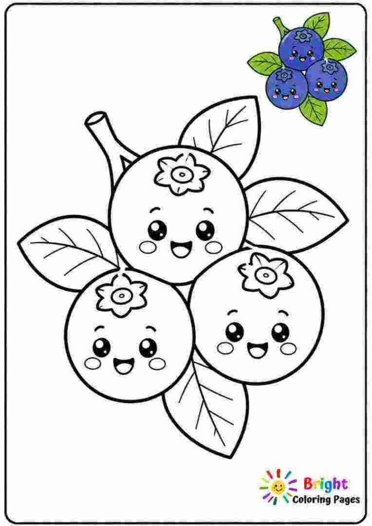 Blueberry Coloring Page