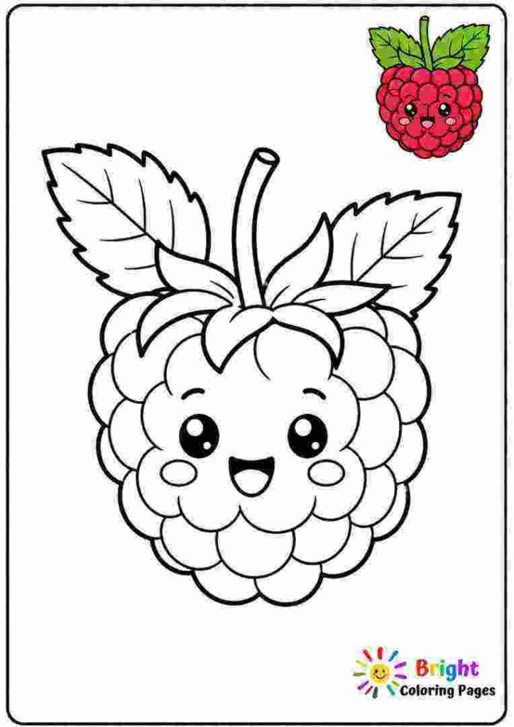 Raspberry Coloring Page