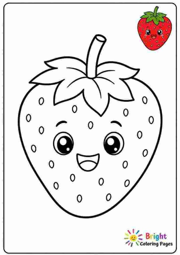 Strawberry Coloring Page