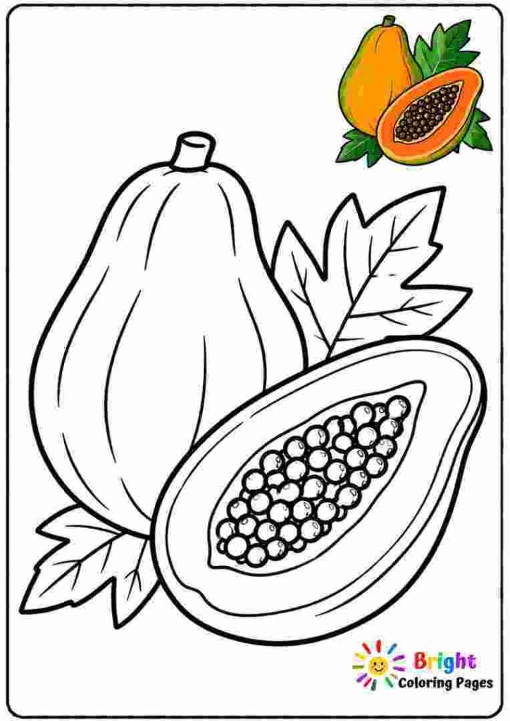 Papaya Coloring Page